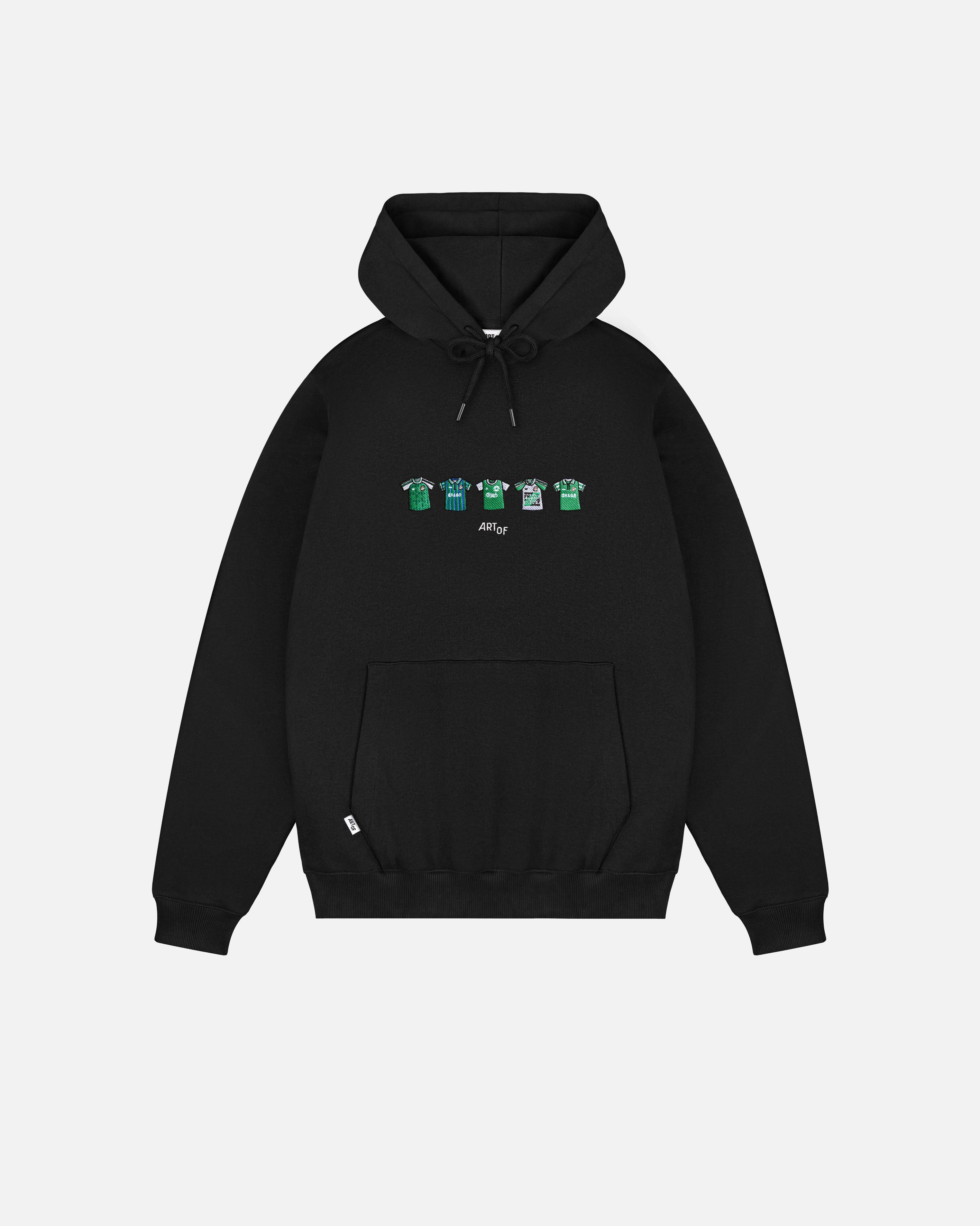 ART OF Football x Hibernian Embroidered Classics Black Hoodie | AOF