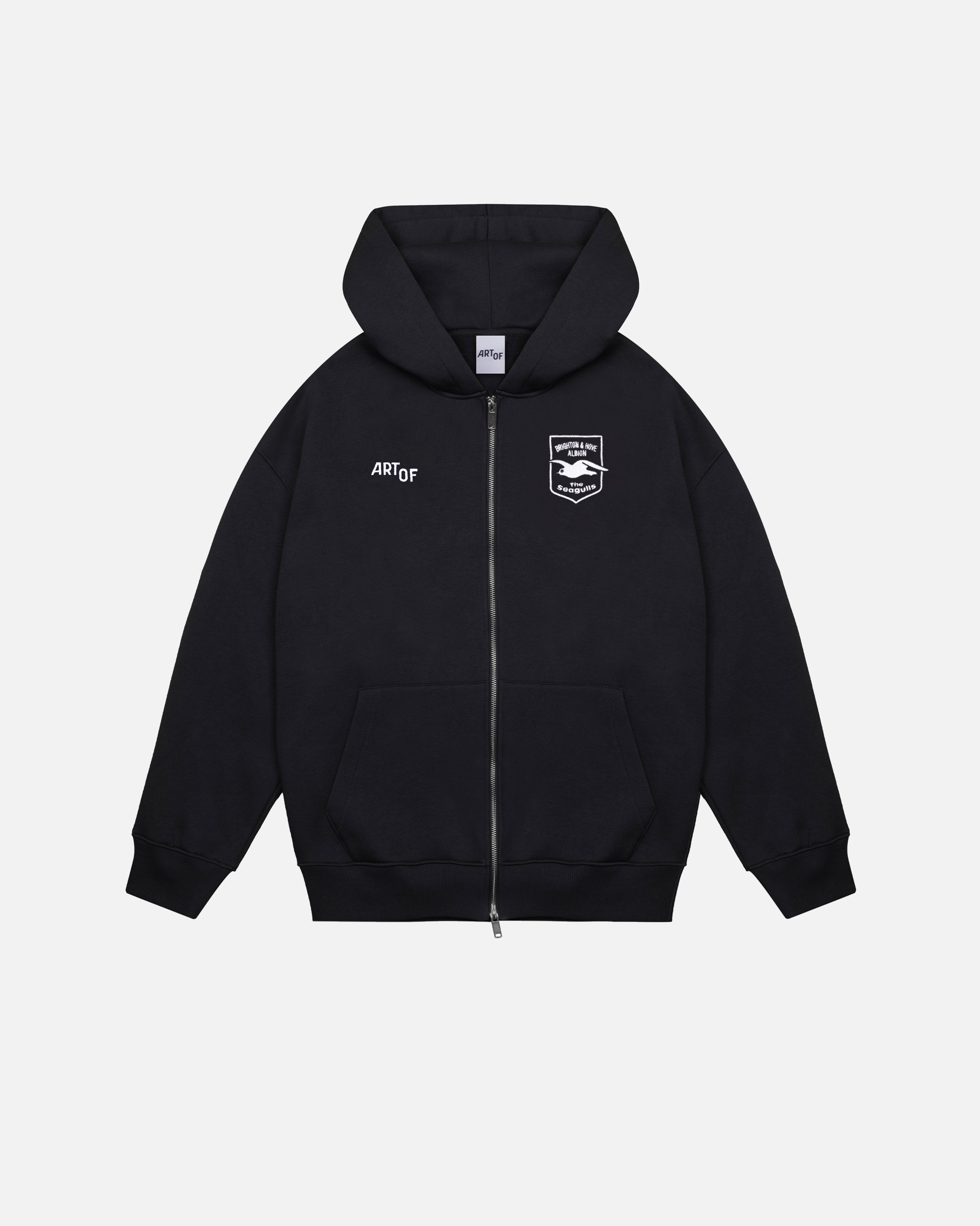 ART OF x Brighton Zip Through Hoodie | BHAFC Debossed Football Sweat