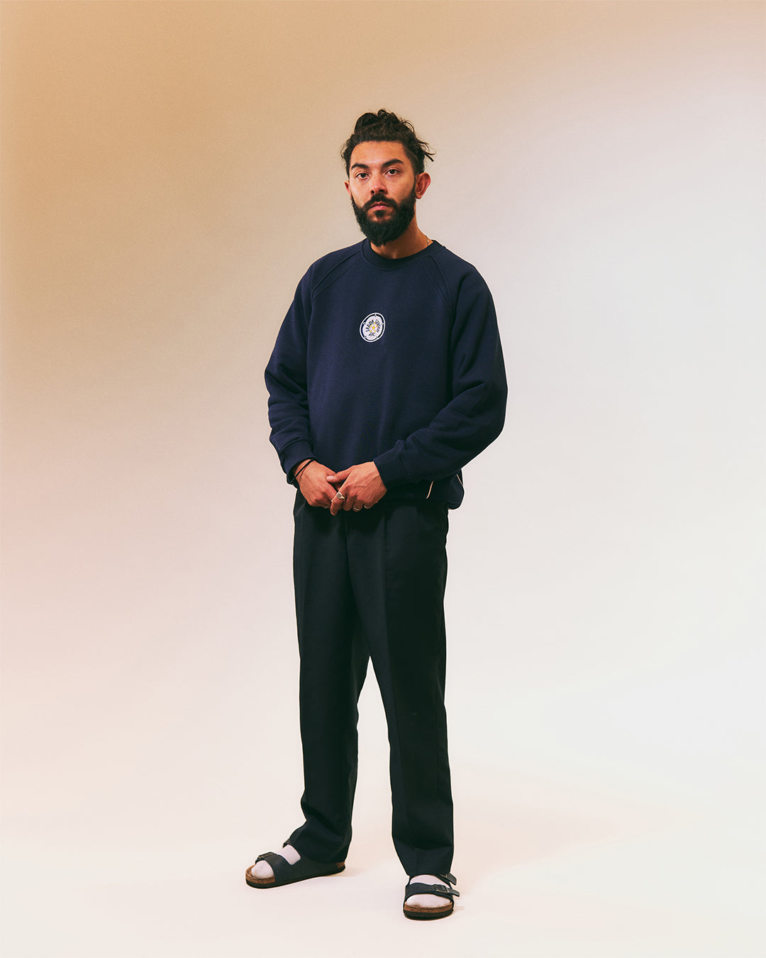 ART OF x Leeds United Navy Panelled Sweat | Shop Football