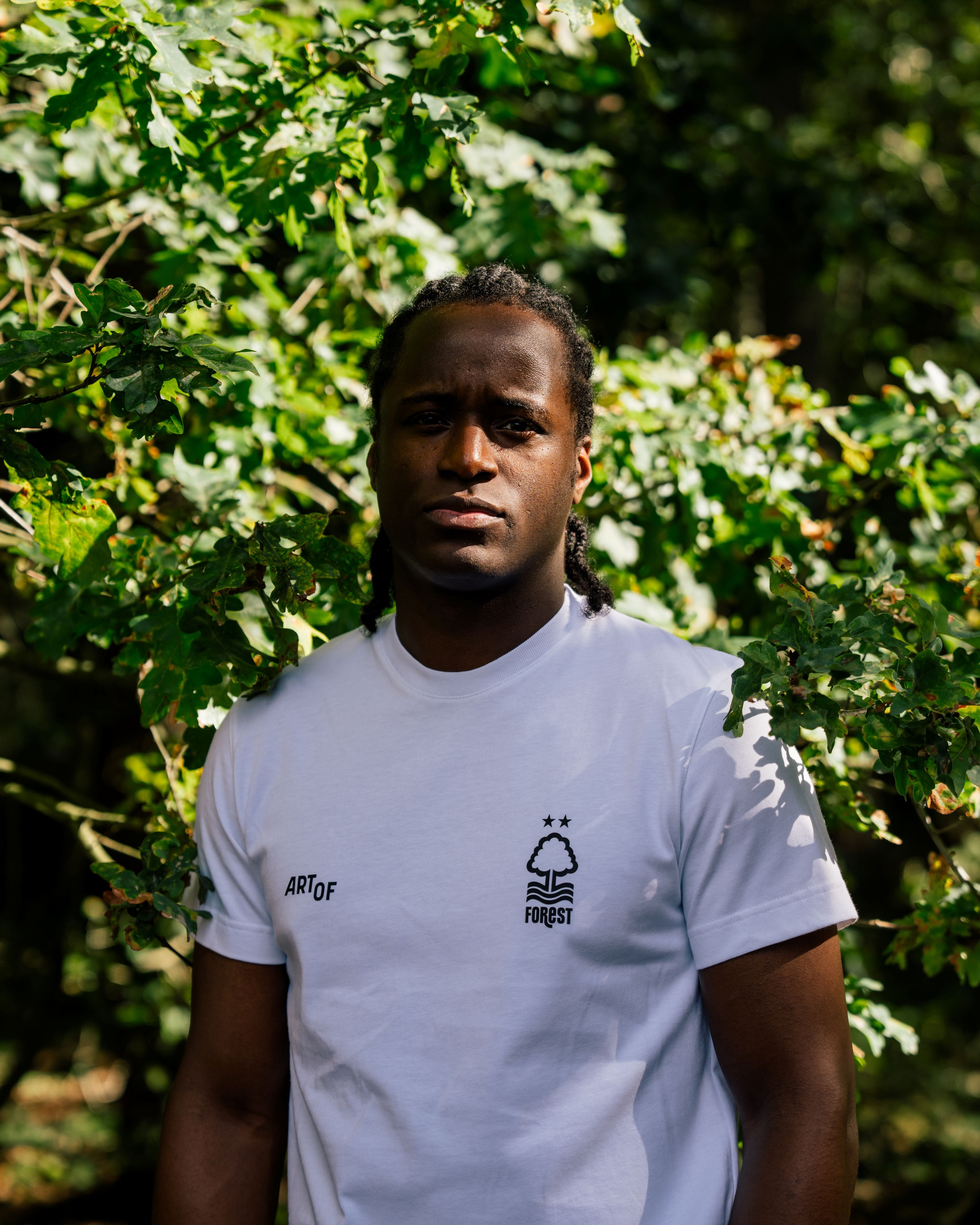 ART OF x Forest Heritage Tee | White Graphic Football T-shirt