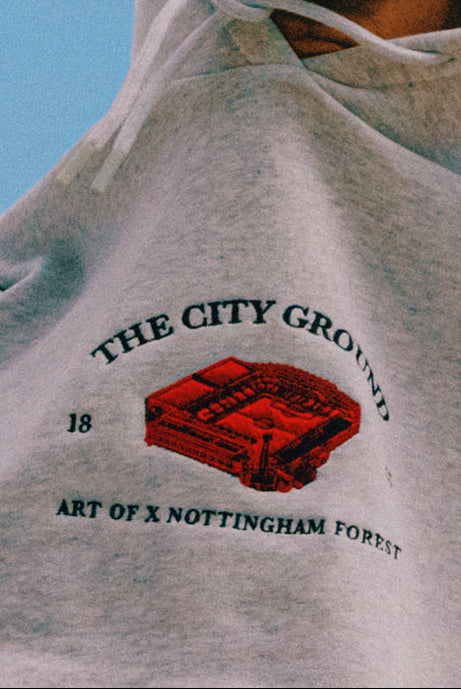 ART OF x Forest Stadium Hoodie | NFFC Grey Embroidered Football Sweat