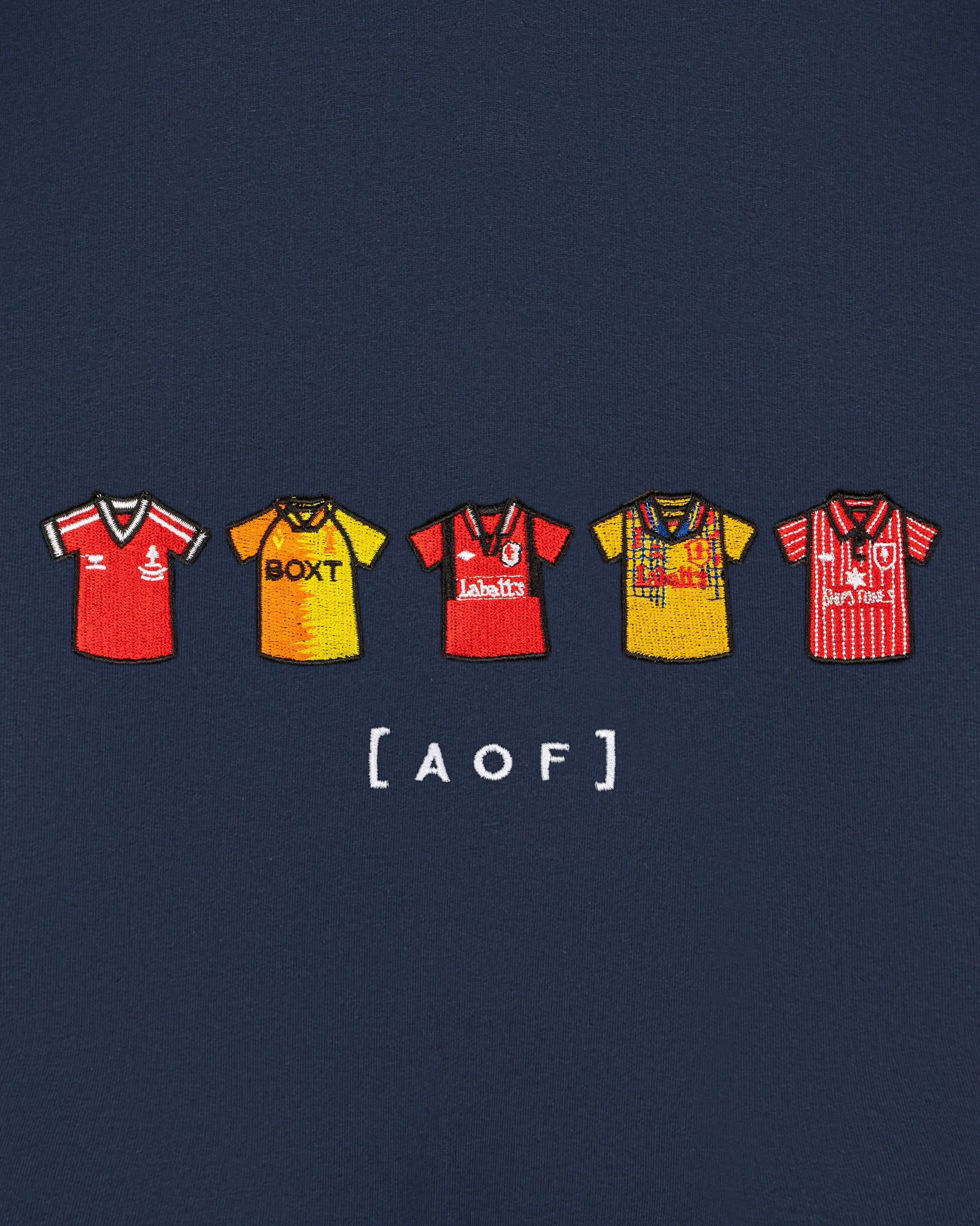 AOF NFFC Embroidered Classics Hoodie | Navy Sweat | Art of Football