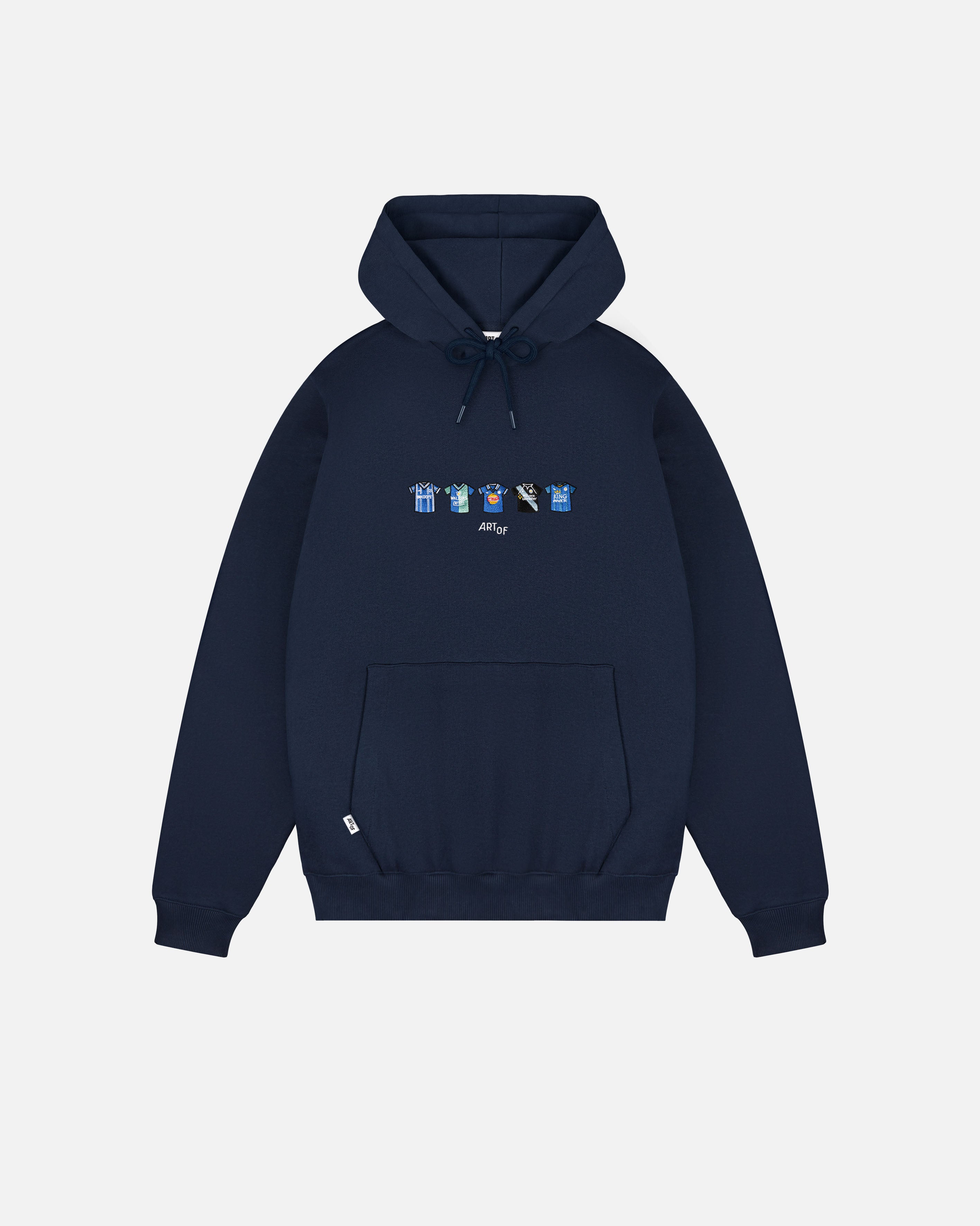 ART OF x Leicester Embroidered Classics Navy Hoodie | Shop Football