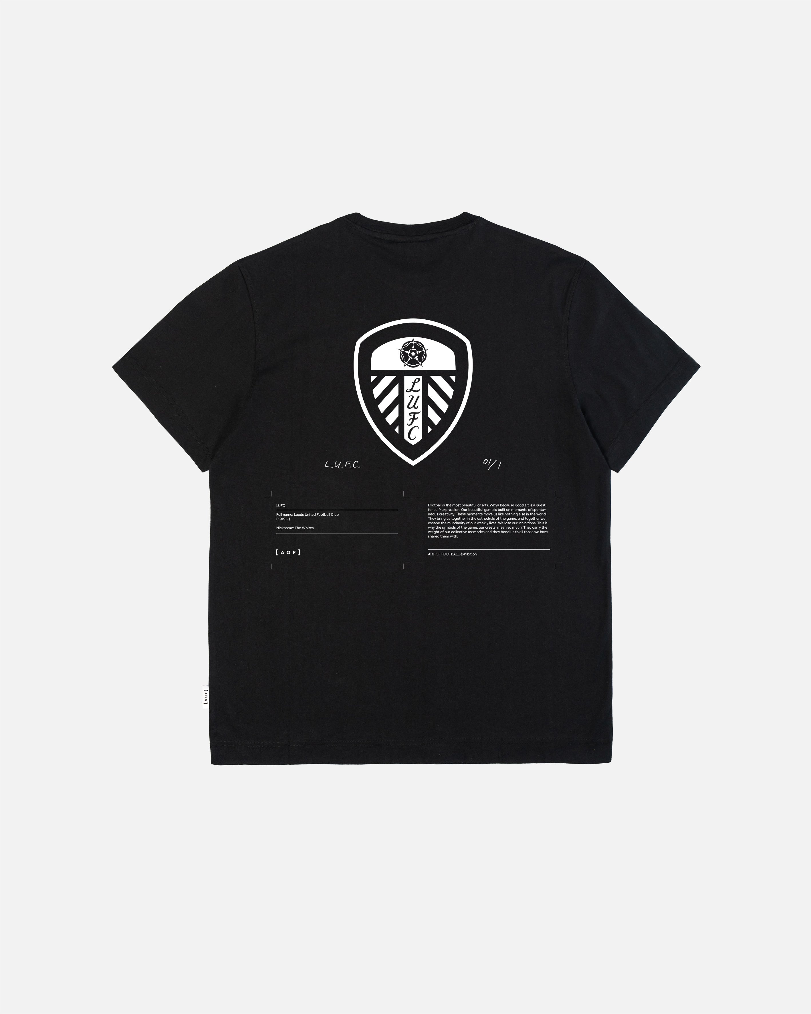 AOF x Leeds Exhibition Tee | Black Graphic T-shirt | Art of Football