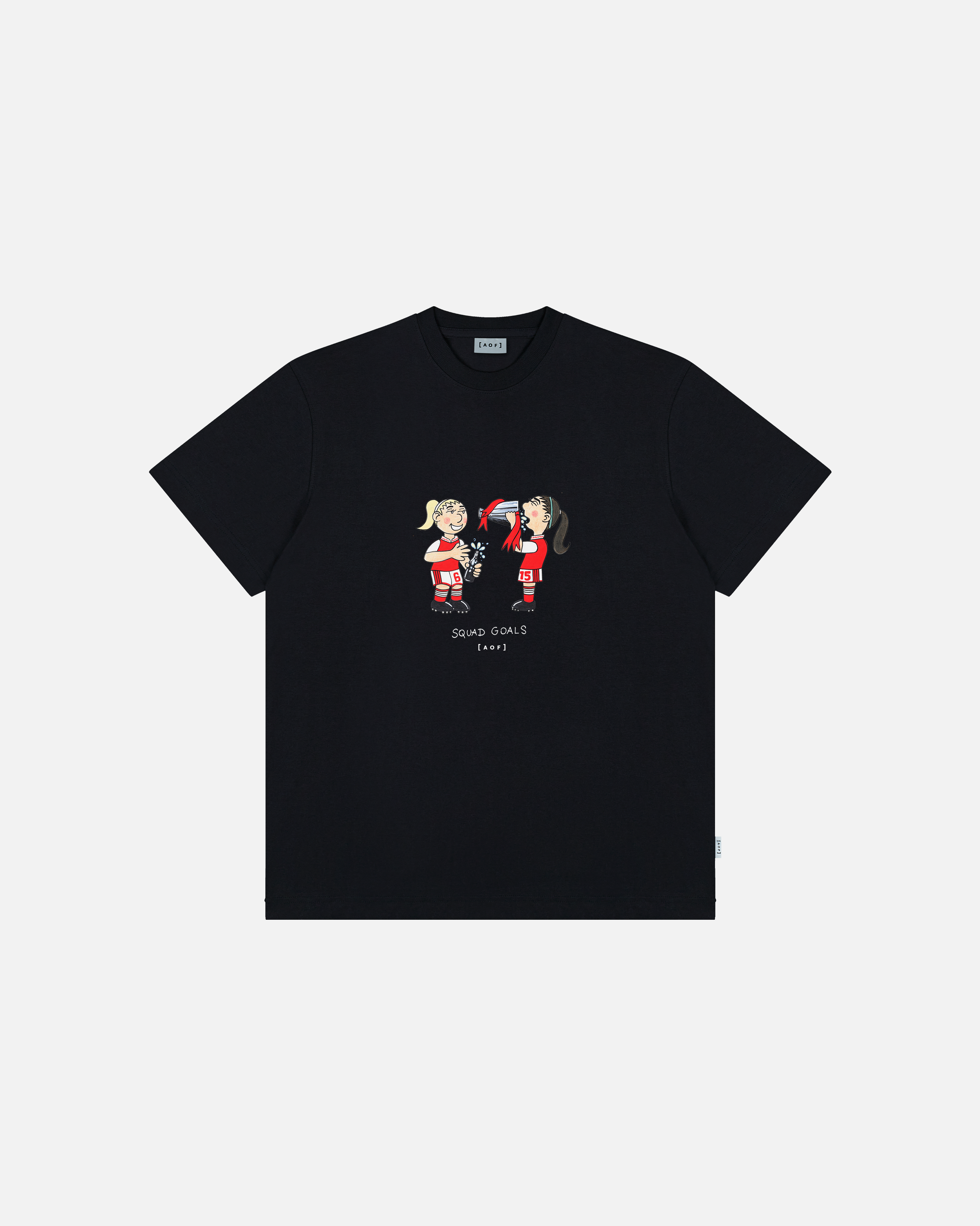 AOF x AFC Women's Squad Goals Tee | Black T-shirt | Art of Football