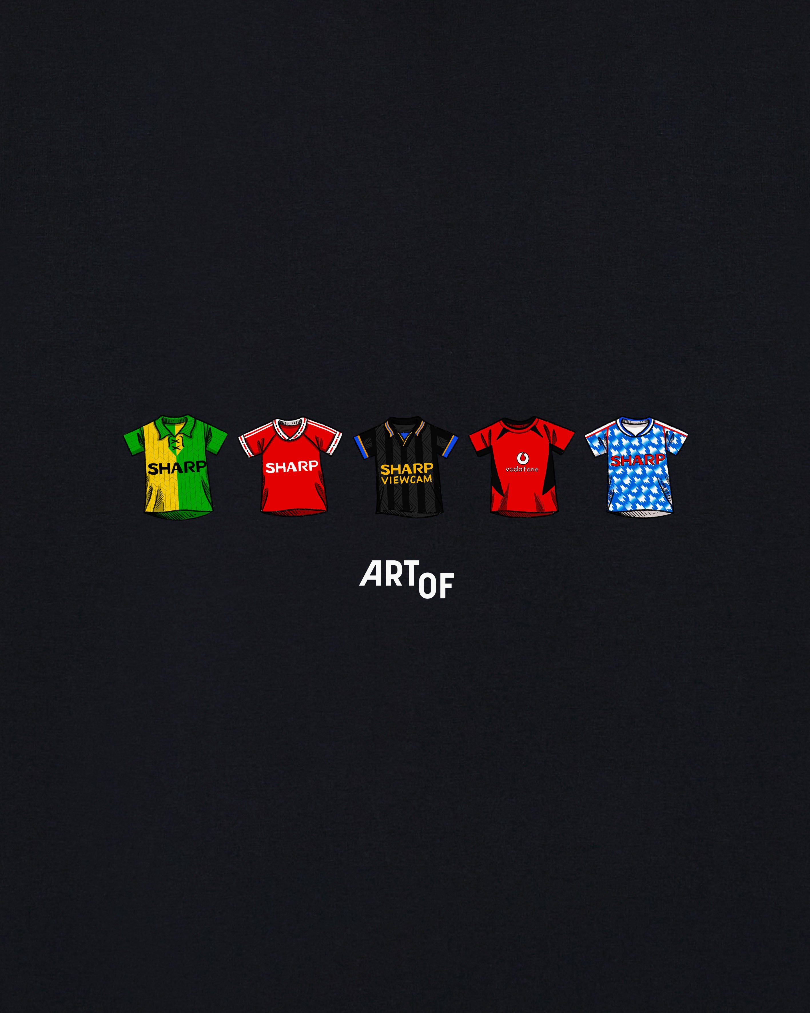 ART OF United Classics Tee | MUFC Black Graphic Football T-shirt