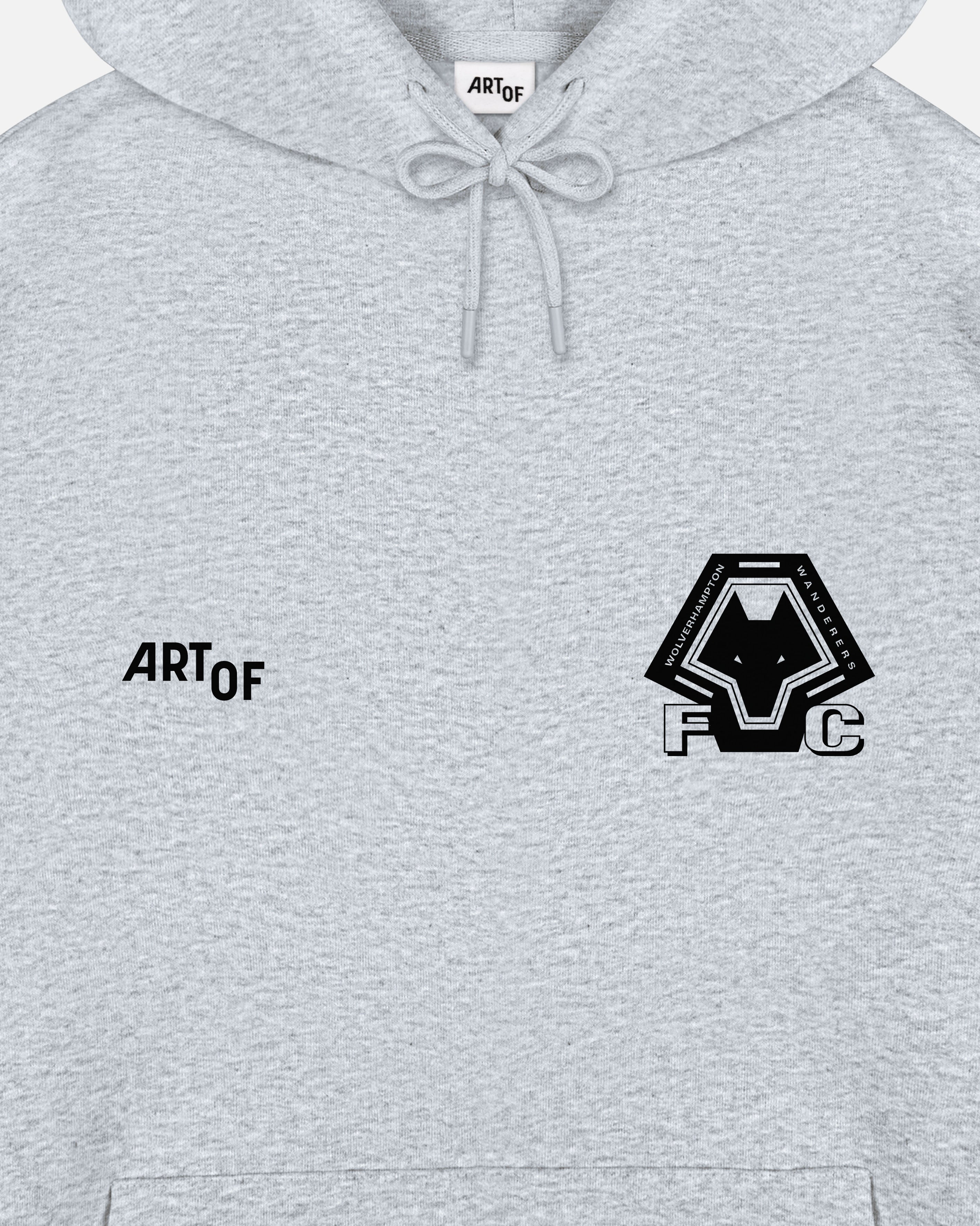 ART OF x Wolves Heritage Hoodie | Grey Printed Football Sweat