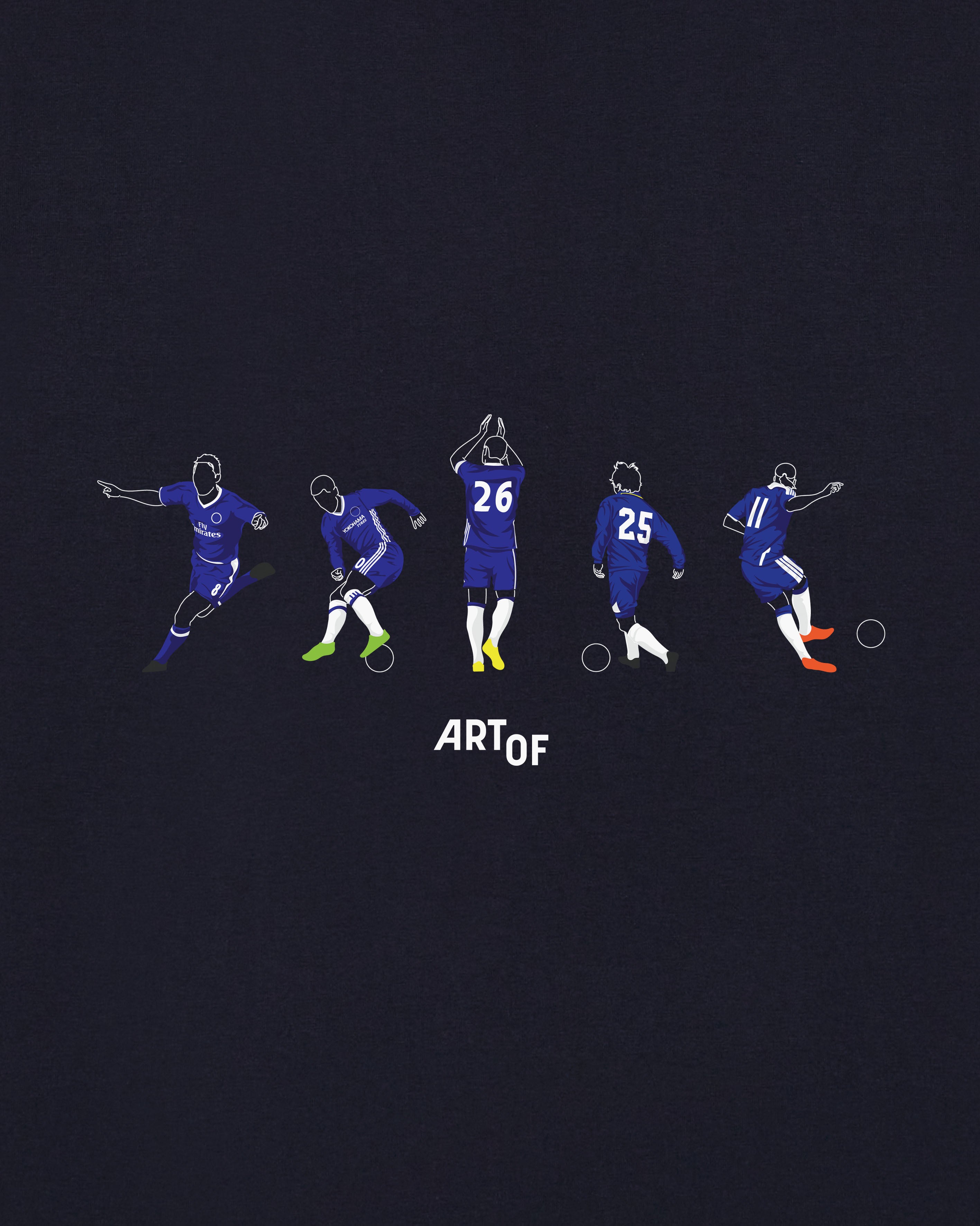 ART OF Pensioners Icons Tee | CFC Navy Graphic Football T-shirt