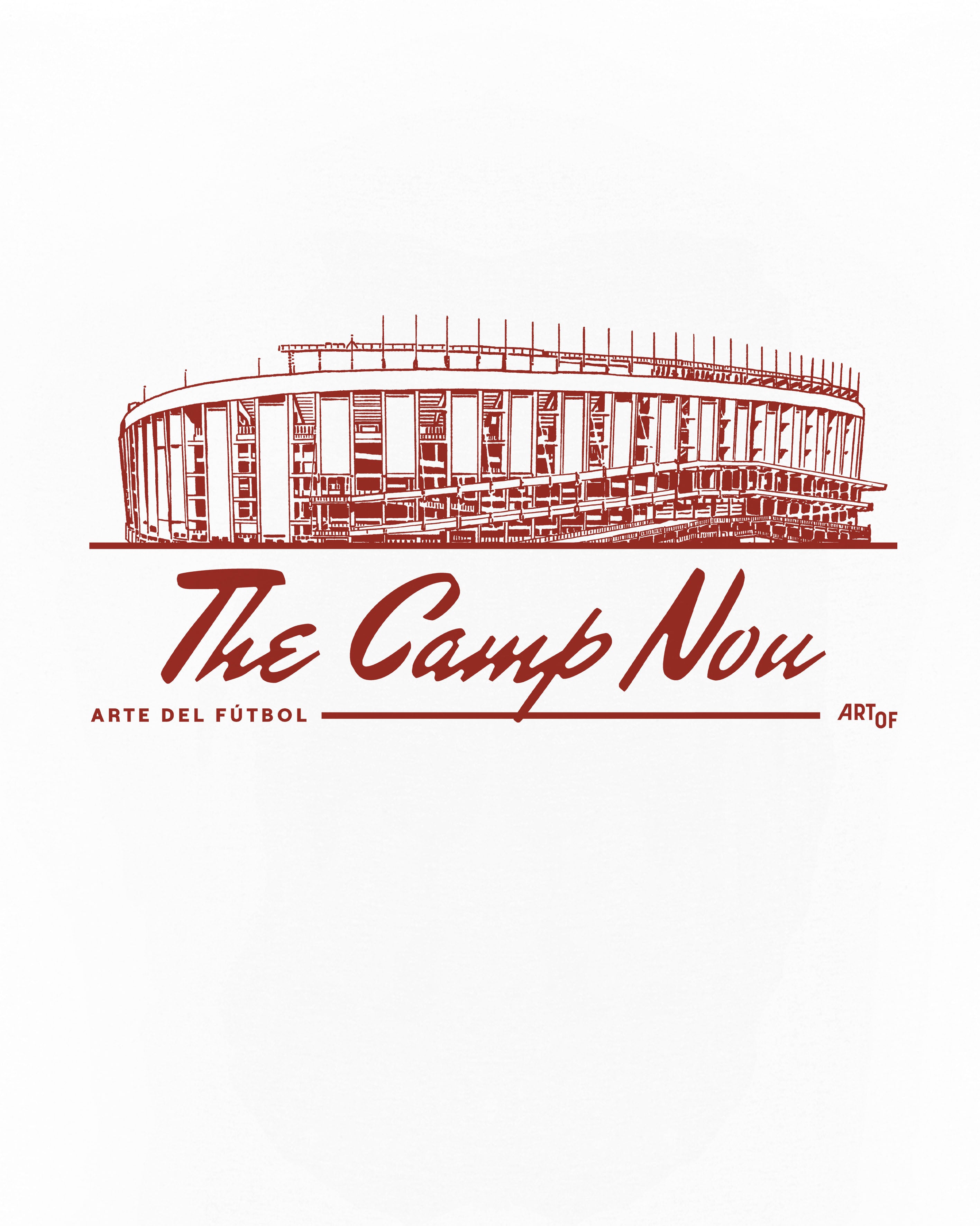 ART OF Camp Nou Tee | White Graphic Football T-shirt