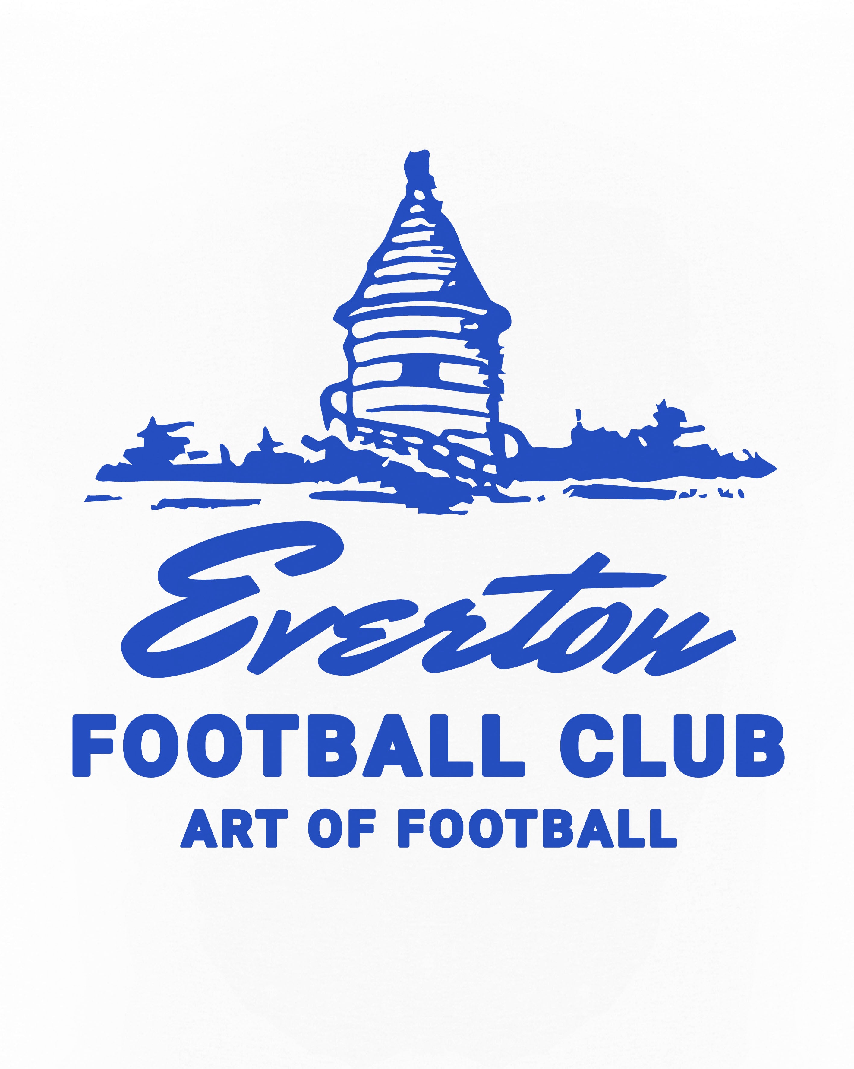 ART OF Football x Everton Tower Tee | AOF x EFC White Graphic T-shirt