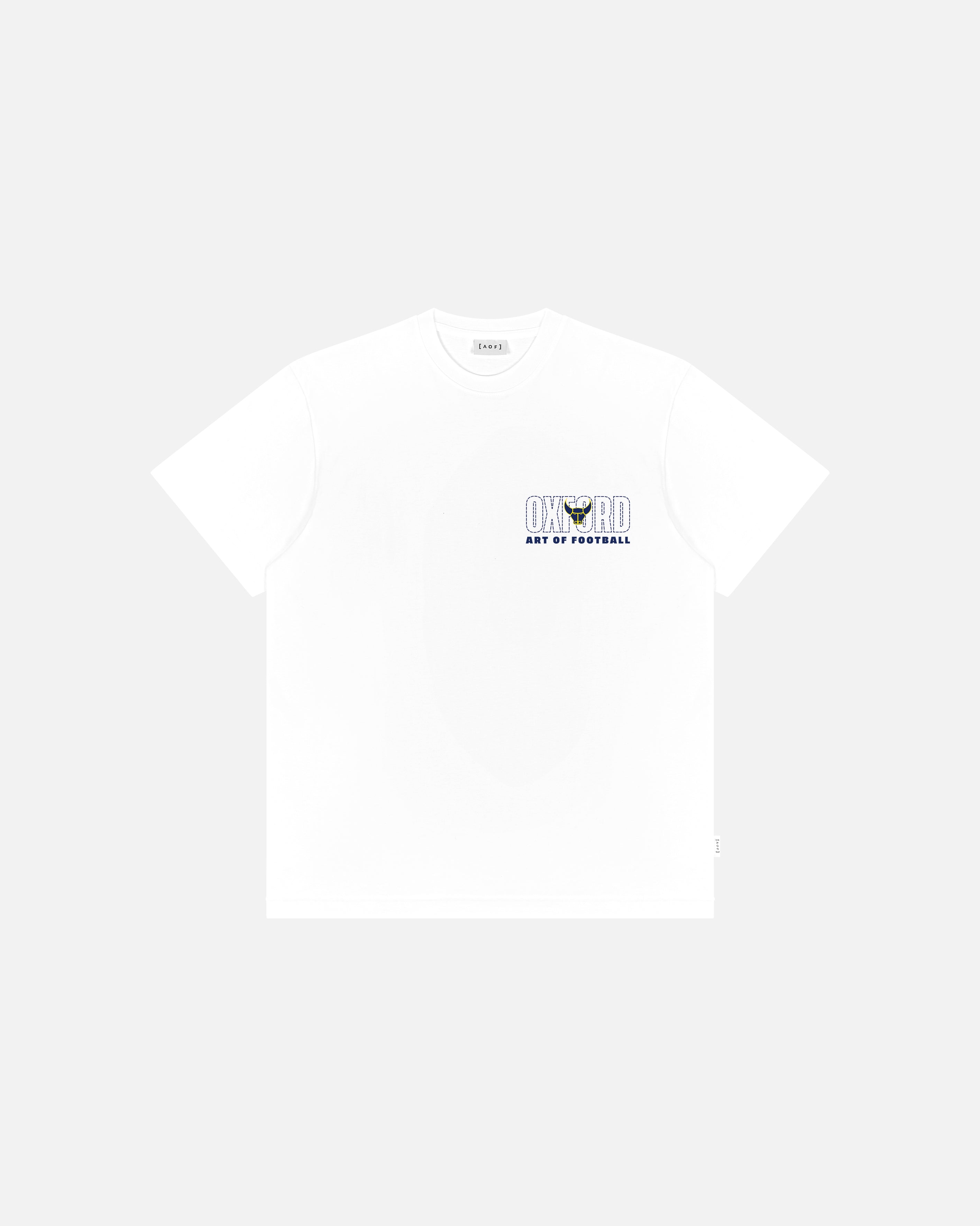 AOF Oxford 90s Tee | White Graphic T-shirt | Art of Football