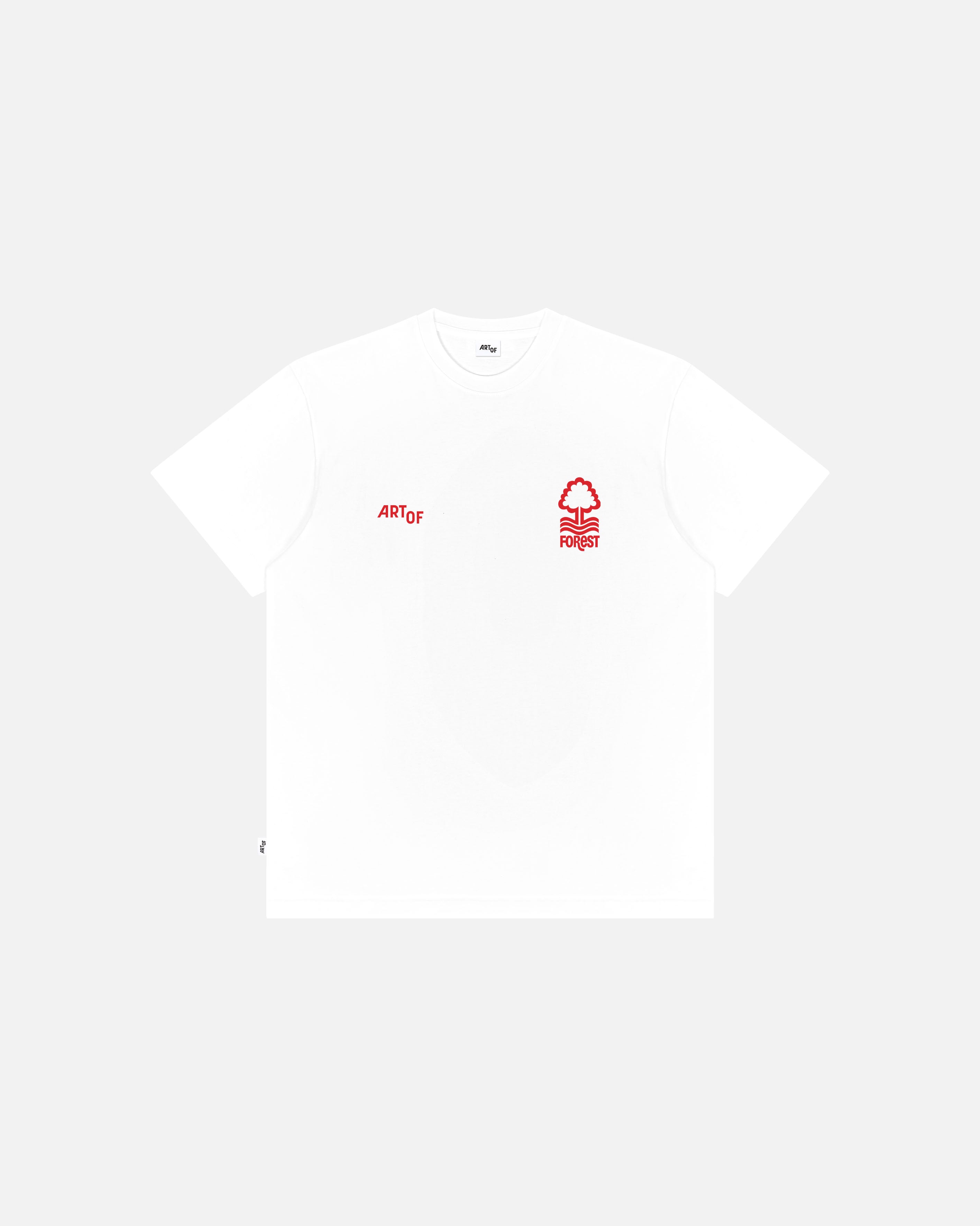 ART OF x Forest 90s Crest Tee | White Graphic Football T-shirt