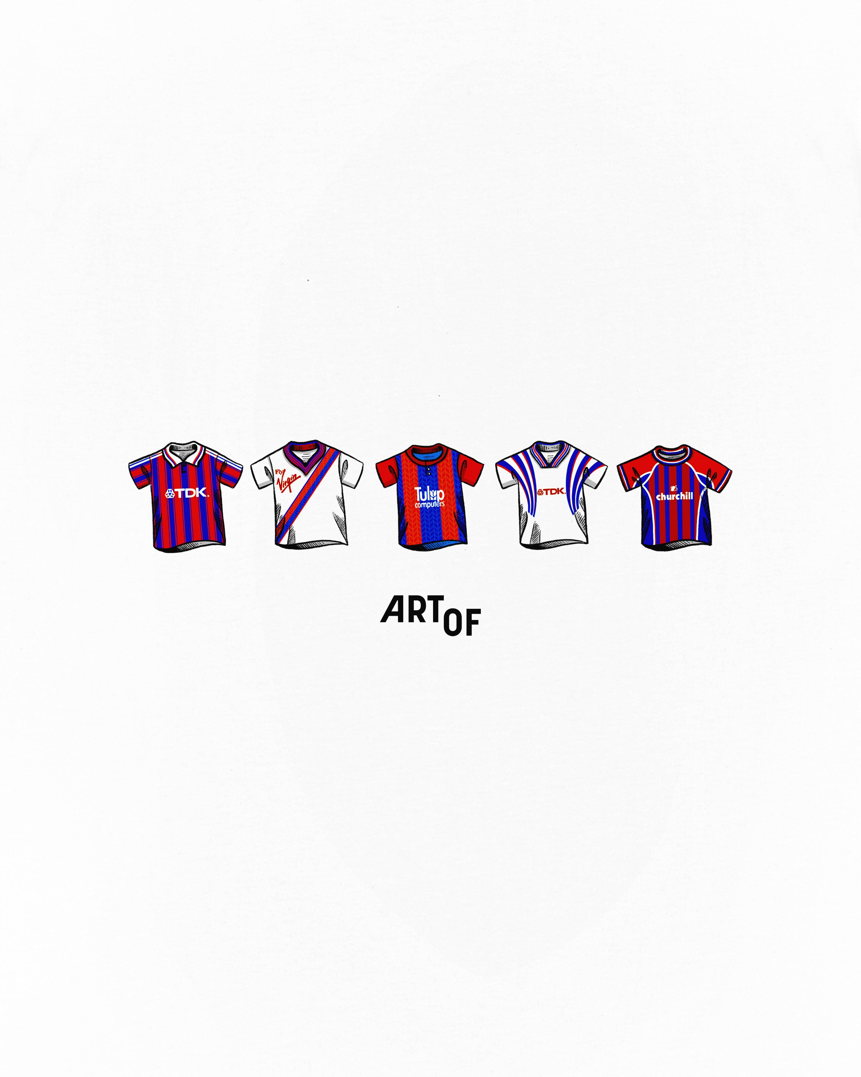 ART OF x Crystal Palace Printed Classics Tee | White Football T-shirt