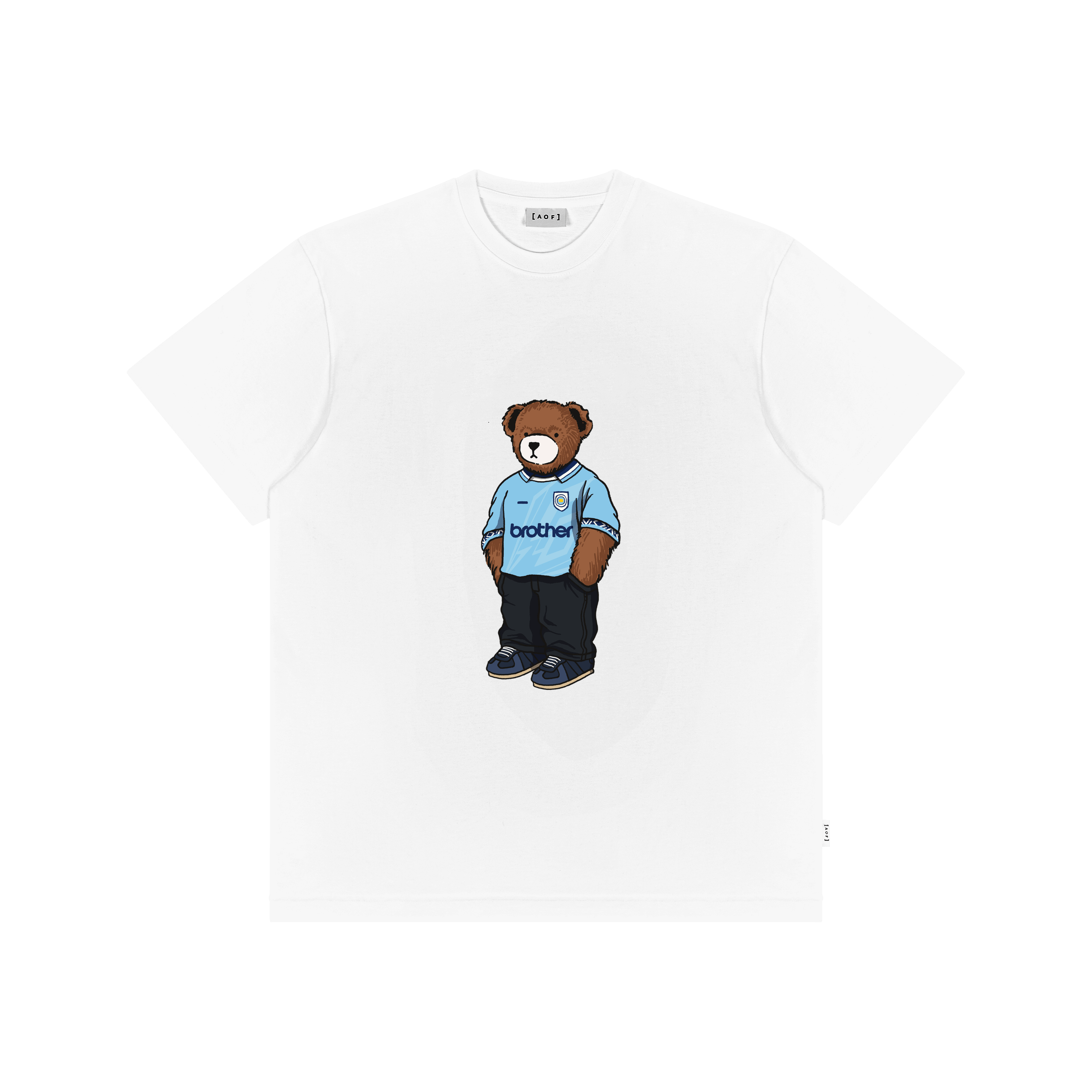 White Printed Premium T-Shirt Front