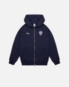 ART OF Leeds United Zip Through Hoodie | LUFC Debossed Football Sweat