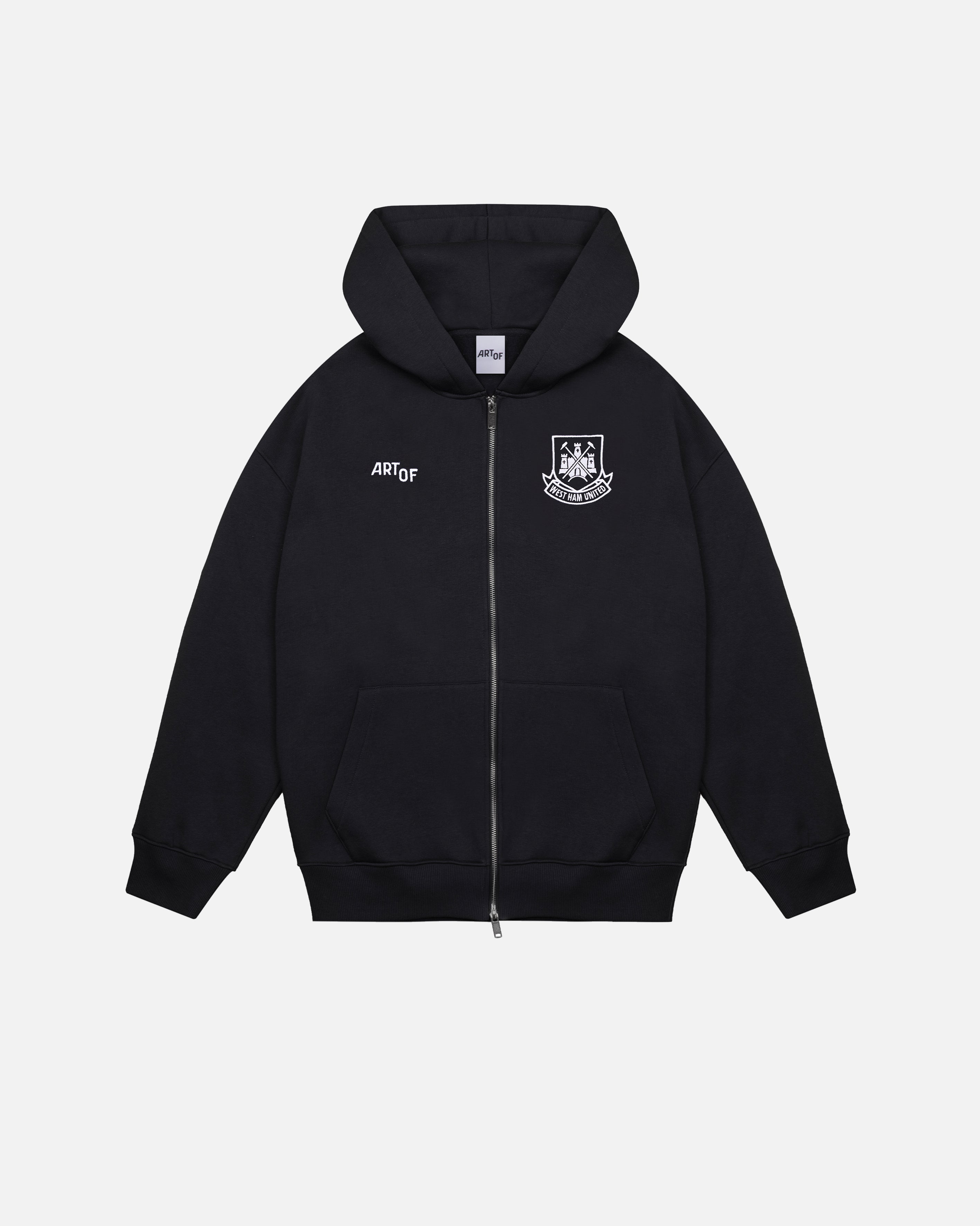 ART OF x West Ham United Zip Through Hoodie | Debossed Football Sweat