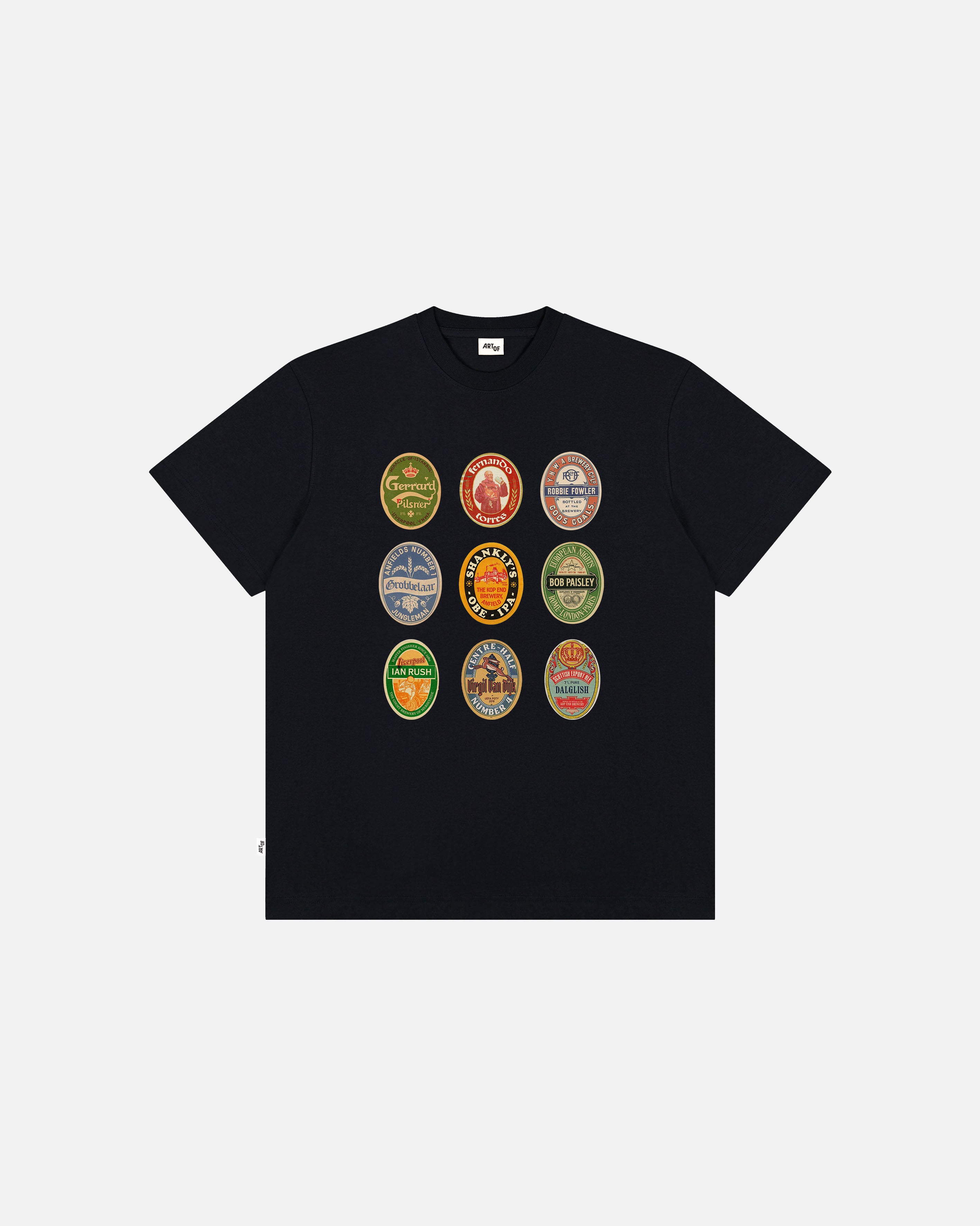 ART OF Football LFC Kop End Brewery Tee | AOF Black Graphic T-shirt