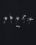 ART OF Geordie Printed Icons Tee | NUFC Black Graphic Football T-shirt