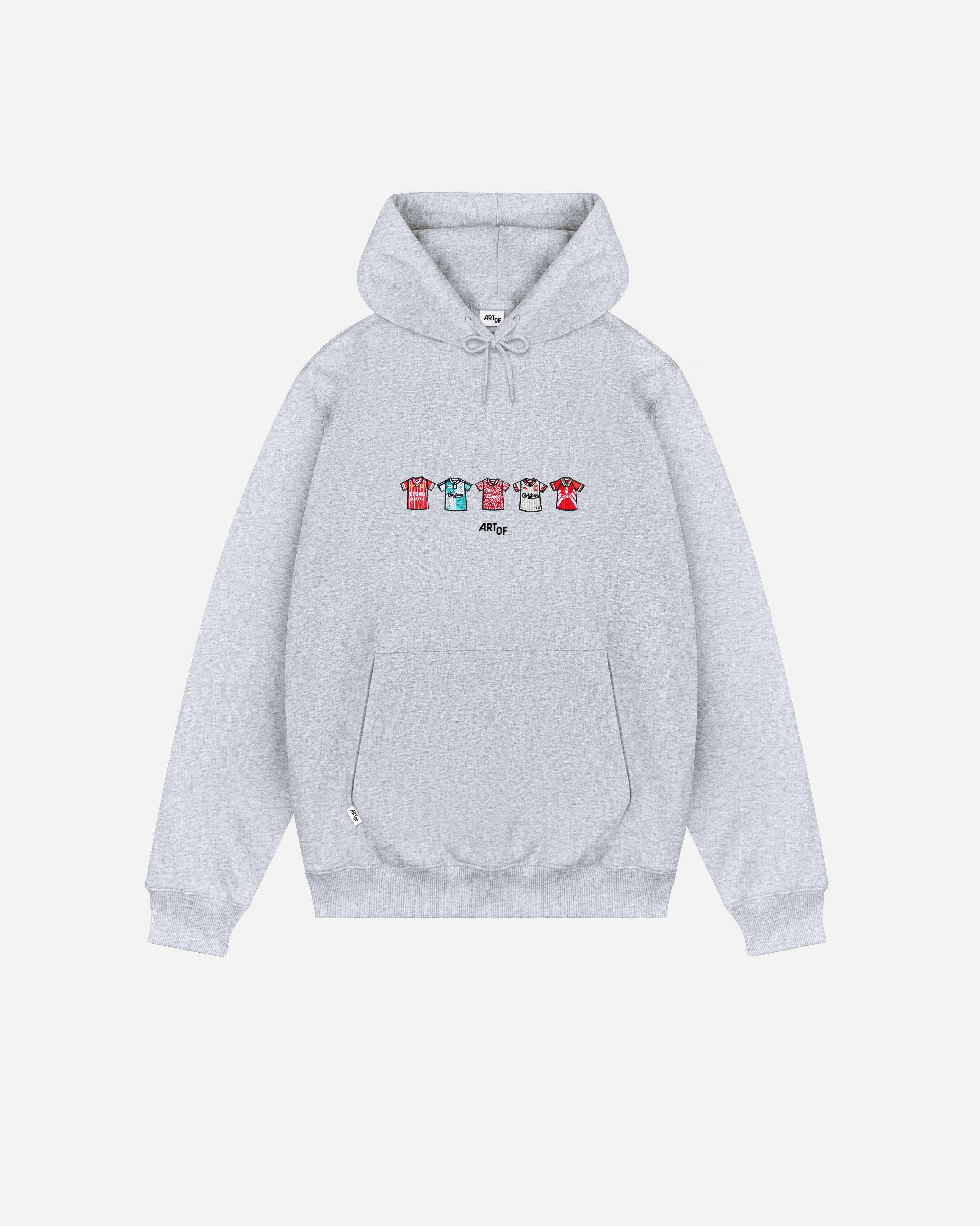 ART OF Football LFC Classics Hoodie | AOF Grey Embroidered Sweat