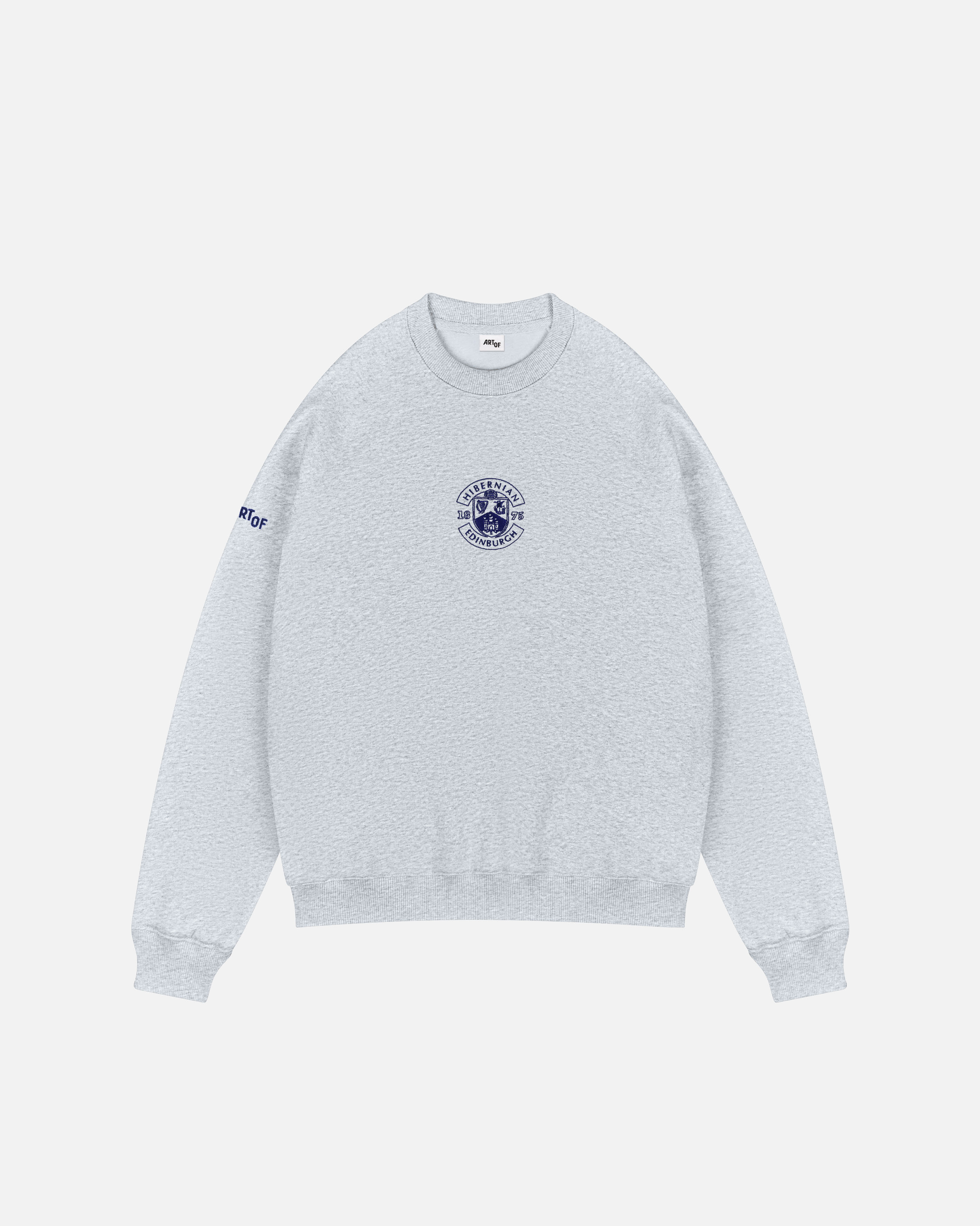 ART OF x Hibernian Single Colour Crest Sweat | Grey Football Jumper