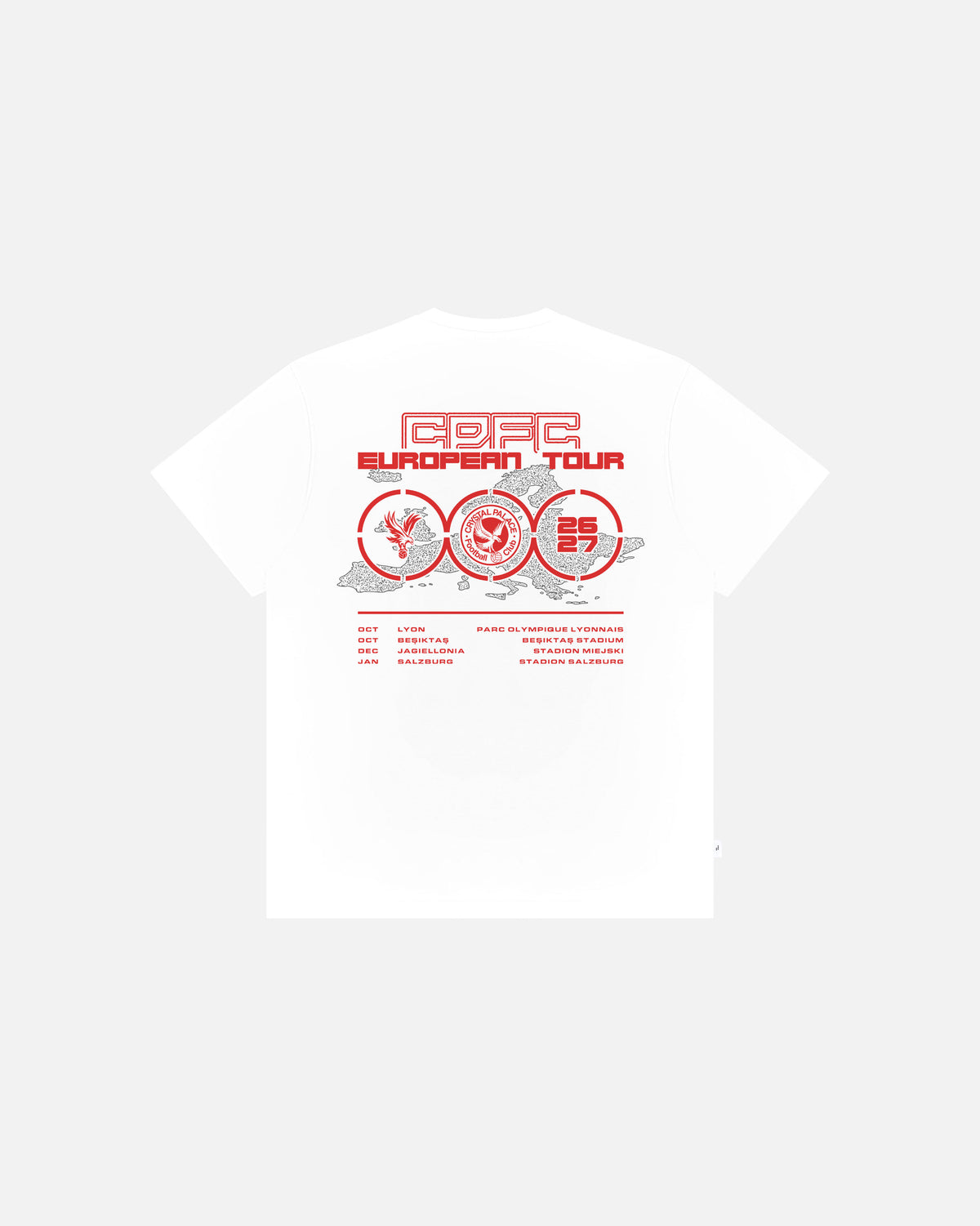 ART OF Crystal Palace 26/27 European Tour Tee | White Football T-shirt